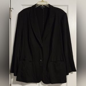 Black Women's Plus Size Boyfriend Style Dress Jacket